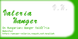 valeria wanger business card